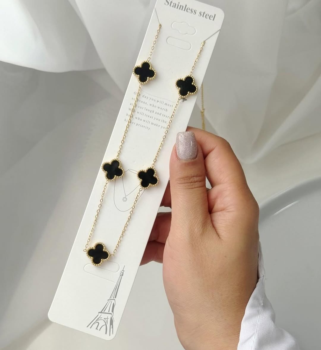 Five-Leaf Flower Necklace Earrings Bracelet