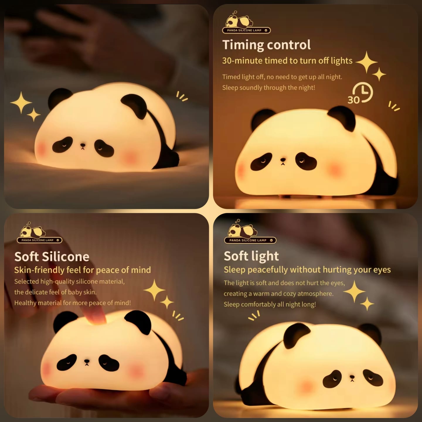 Silicone Panda Lamp