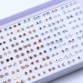 36Pairs/Lot Fashion Colorful Rhinestone Stud Earring