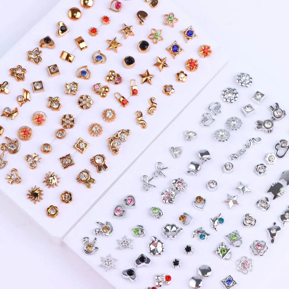 36Pairs/Lot Fashion Colorful Rhinestone Stud Earring