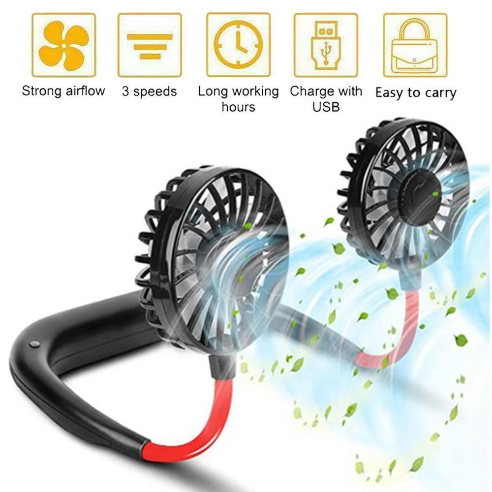 Neck Fan Adjustment Fan Hands-free Hanging Rechargeable